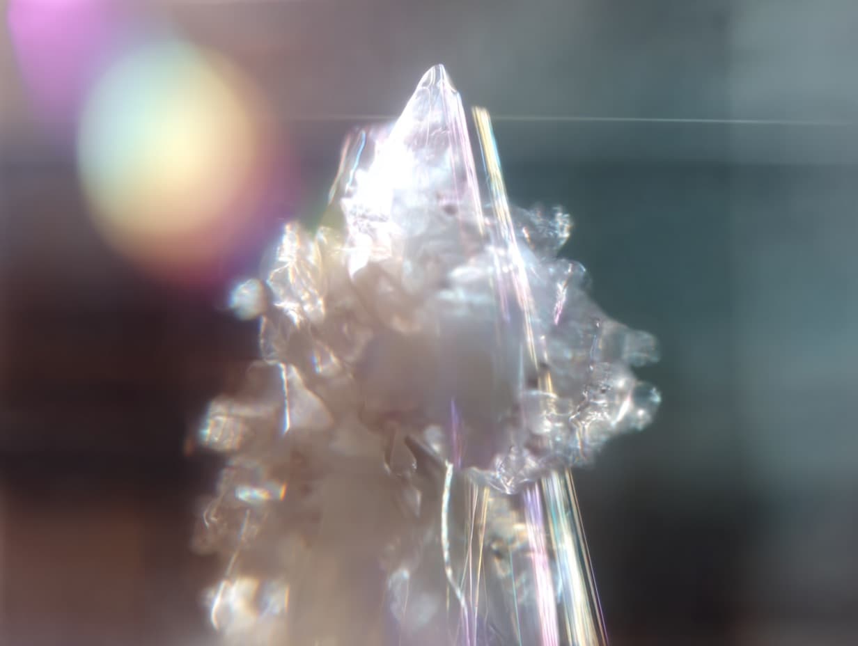 Vibrant translucent cube artwork