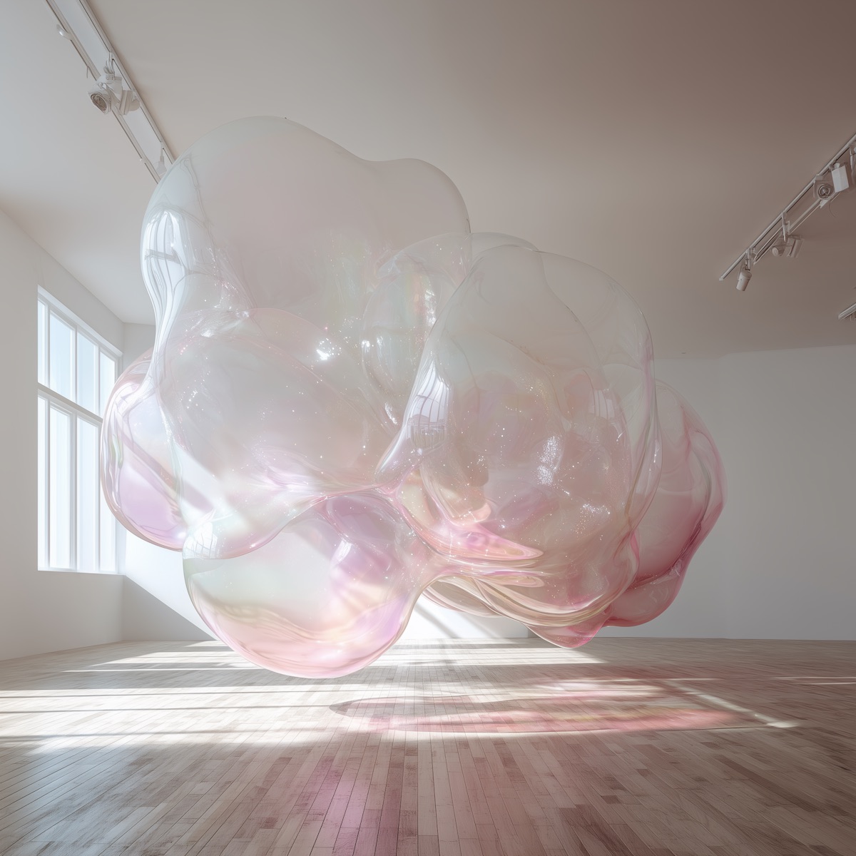 Abstract swirling translucent artwork