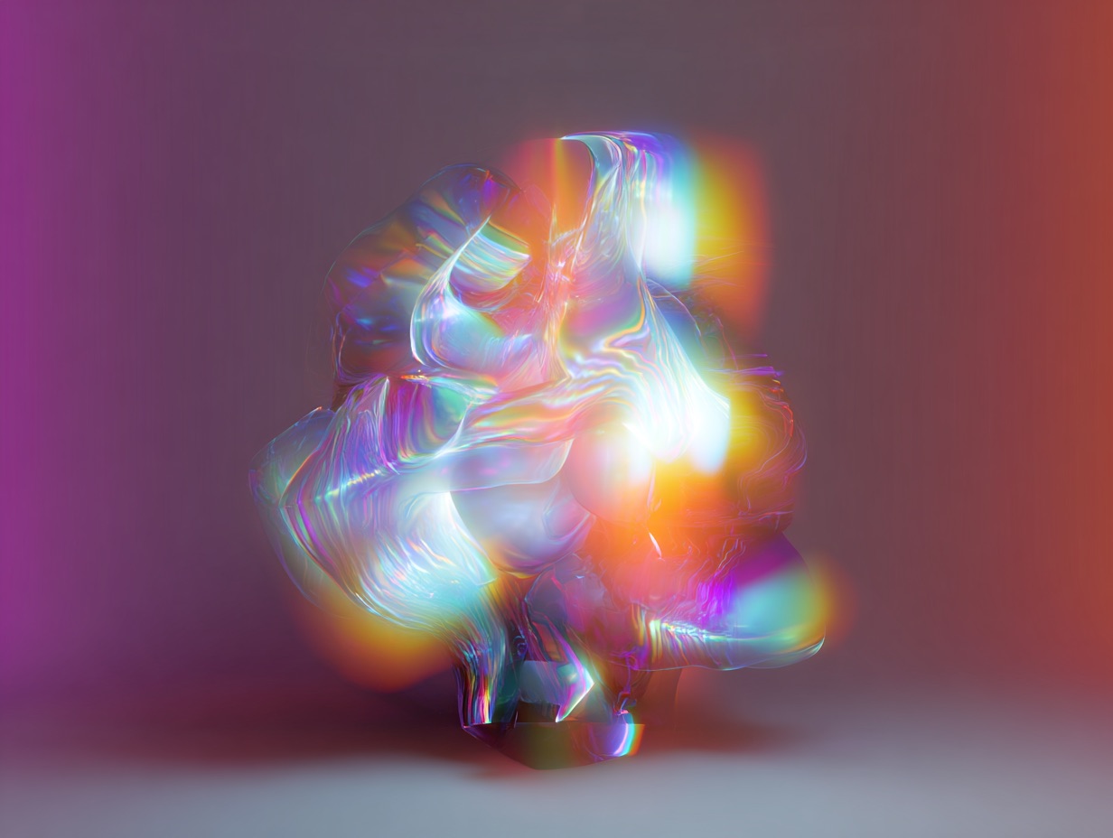 Abstract swirling translucent artwork